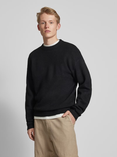 Jack & Jones Strickpullover mit Rundhalsausschnitt Modell 'OLLIE' Black 4