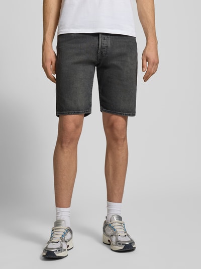 Levi's® Wide Fit Jeansshorts aus Baumwoll-Mix Modell '501® Original' Anthrazit 4