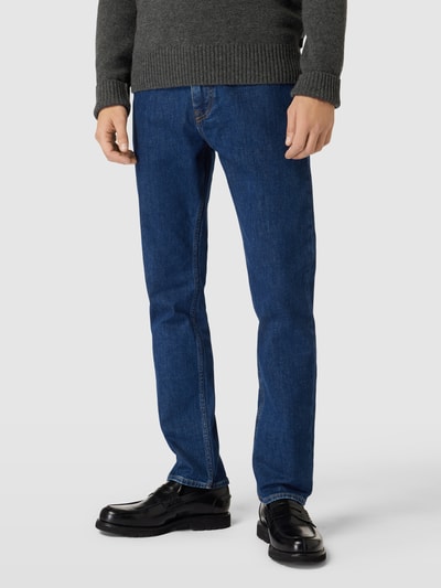 BOSS Orange Slim fit jeans in labeldetail, model 'Delaware' Blauw - 4