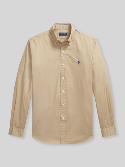 Produktfoto, Regular Fit Freizeithemd aus reiner Baumwolle von Polo Ralph Lauren, efekt: jednolity kolor, kołnierzyk typu button down, listwa guzikowa na całej długości, wyhaftowane logo, długi rękaw z mankietem sportowym, splot twill, materiał: bawełna