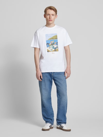 BLKVIS T-Shirt mit Motiv-Print Modell 'SOSTA' Weiss 1