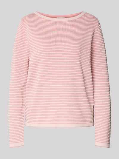 Tom Tailor Regular Fit Pullover aus reiner Baumwolle Rosa 2