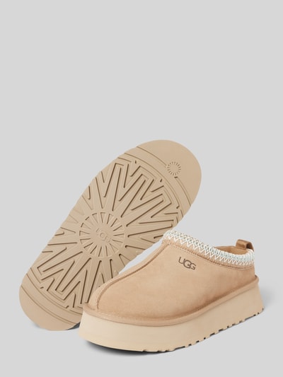 UGG Slippers met plateauzool, model 'TAZZ' Zand - 4