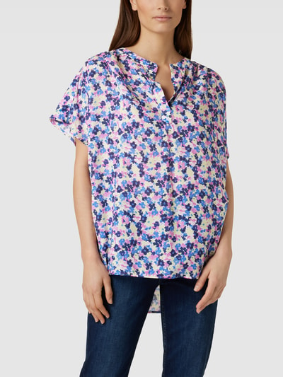 Armedangels Blouse met all-over bloemenmotief, model 'MAAIKE MULTI FLORAL' Blauw - 4