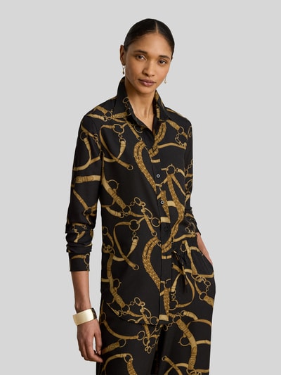 Lauren Ralph Lauren Regular Fit Langarmbluse mit Motiv-Print BLACK 4