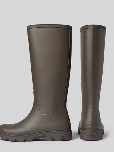 Hunter Laarzen met labeldetail Chocoladebruin - 2