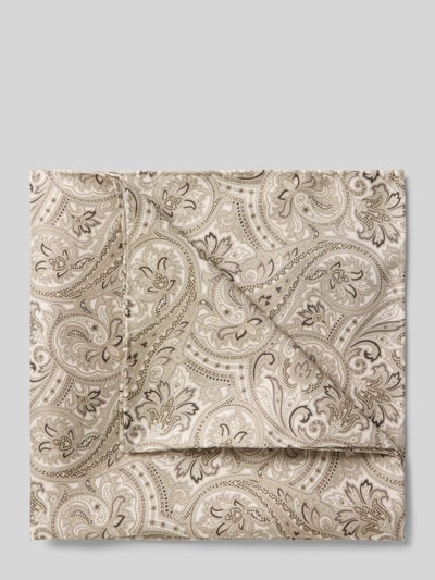 Blick Einstecktuch aus Seide im Allover-Look Beige 1