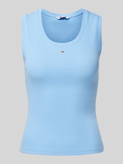 Tommy Jeans Tanktop met boothals, model 'ESSENTIALS' Lichtblauw - 2