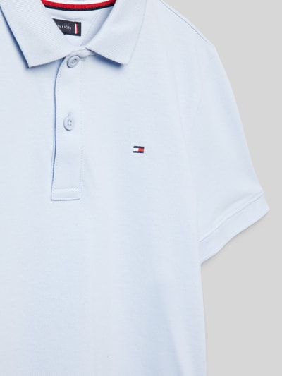 Tommy Hilfiger Teens Koszulka polo z wyhaftowanym logo Błękitny 2