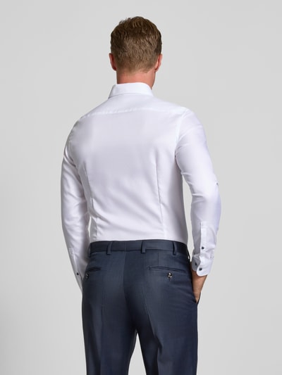 Jake*s Koszula biznesowa o kroju Super Slim Fit z kołnierzykiem typu kent Biały 5