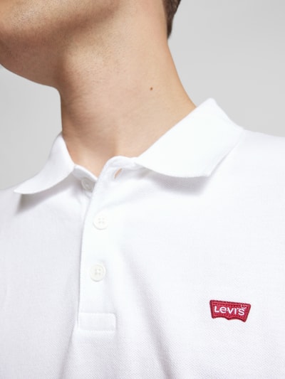 Levi's® Regular Fit Poloshirt mit Label-Patch Weiss 3