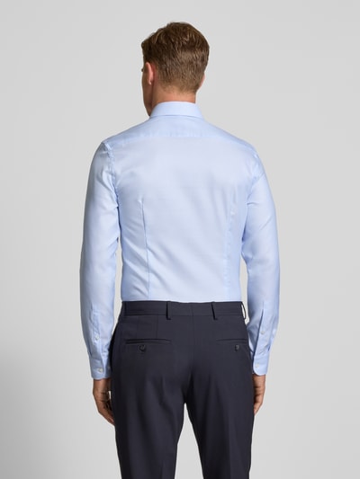 Jake*s Super slim fit zakelijk overhemd met kentkraag Bleu - 5