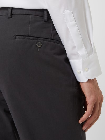 Hiltl Regular fit chino met stretch, model 'Parma' Donkergrijs - 3