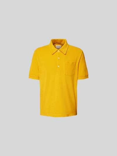 Closed Regular Fit Poloshirt mit Brusttasche Hellgelb 2