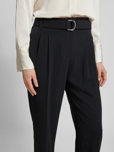 BOSS Black Women Regular fit stoffen broek met riem, model 'Tapiah' Zwart - 3