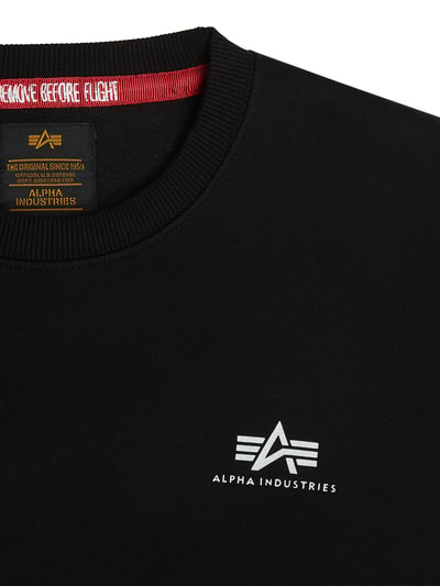 Alpha Industries Bluza z detalami z logo  Czarny 2