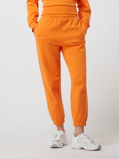 Jake*s Casual Sweatpants mit Statement-Print Orange 4