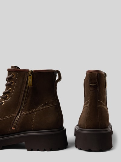 Blauer USA Kozaki sznurowane ze skóry naturalnej model ‘Buxton’ Ciemnobrązowy 2