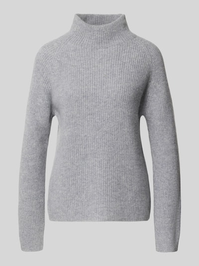 Fynch-Hatton Gebreide pullover van kasjmier met opstaande kraag Lichtgrijs gemêleerd - 2