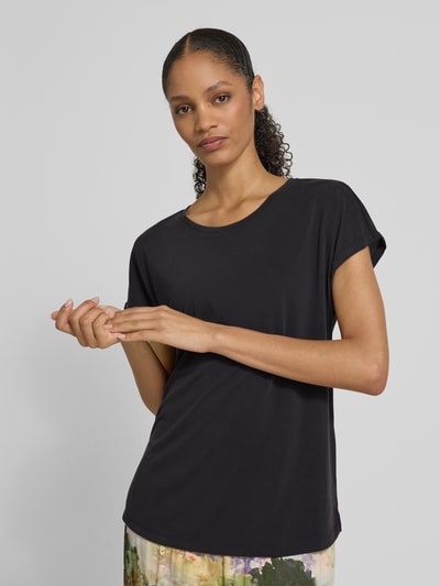 Christian Berg Woman T-shirt z mieszanki modalu z okrągłym dekoltem Czarny 3