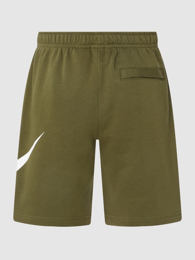 Nike Szorty z dzianiny dresowej z nadrukiem z logo model ‘CLUB SHORT’ Oliwkowy 4