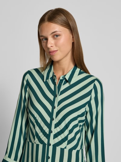 YAS Maxikleid mit Knopfleiste Modell 'SAVANNA' Dunkelgruen 3