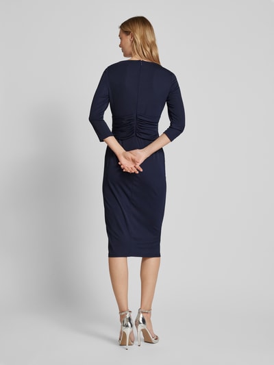 Lauren Ralph Lauren Midikleid mit Knotendetail Modell 'THALNEIA' Dunkelblau 5