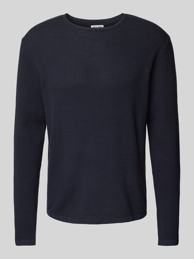 Jack & Jones Strickpullover mit gerippten Abschlüssen Modell 'GEORGE' Marine 2