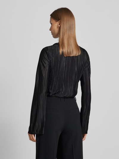 Vero Moda Langarmshirt mit Knotendetails aus Plissee Modell 'PLIS' Black 5