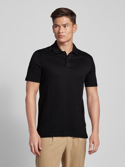 BOSS Poloshirt met korte knoopsluiting, model 'Parlay' Zwart - 4