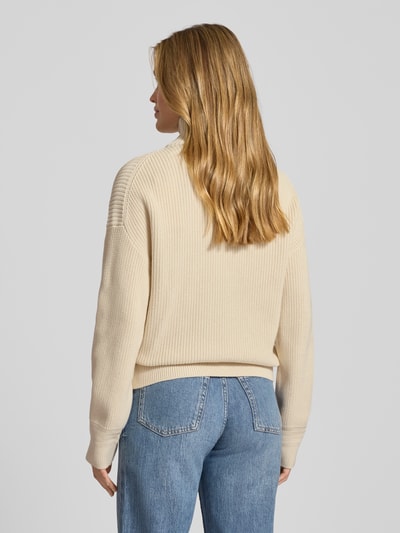 Jake*s Casual Strickpullover mit Troyer-Kragen Ecru 5
