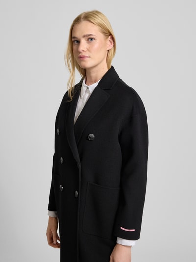 MAX&Co. Regular fit lange wollen jas van zuivere scheerwol, model 'RICCARDO' Zwart - 3