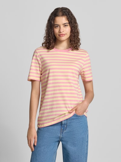 PIECES Regular Fit T-Shirt aus reiner Baumwolle Modell 'RIA'                                                                                                                                                                                                                                                                            ' Pink 4