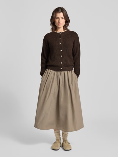 VILLA SOPHIE Strickjacke aus Viskose-Mix Modell 'NAOMI' Dunkelbraun 1