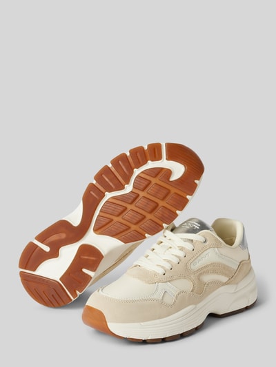 Gant Leren sneakers met labeldetails, model 'Neuwill'' Beige - 3