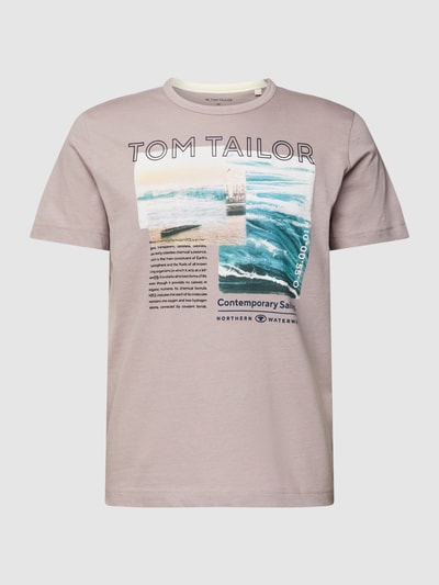 Tom Tailor T-shirt z nadrukiem ze sloganem Różowy 2