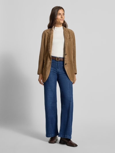 OPUS PANTS Wide leg jeans met siernaden, model 'Melly Groove' Donkerblauw - 1