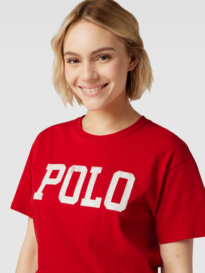 Polo Ralph Lauren T-Shirt mit Label-Print Dunkelrot 3