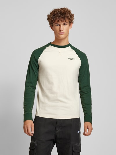 Superdry Longsleeve mit Label-Stitching Offwhite 4