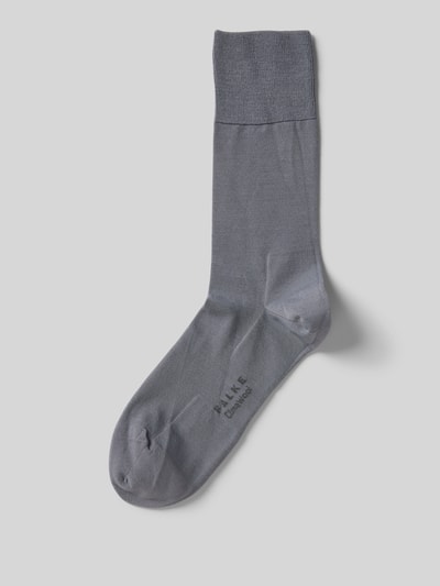 Falke Socken mit Label-Stitching Mittelgrau 1