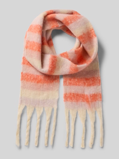 ICHI Schal mit Ausfransungen Modell 'ALARA' Orange 1