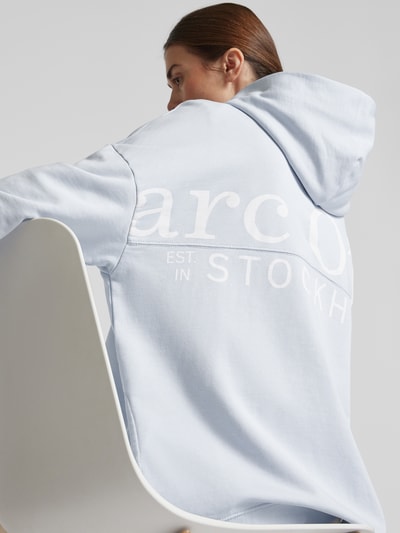 Marc O'Polo Oversized Hoodie aus reiner Baumwolle mit Seitenschlitzen Hellblau 3