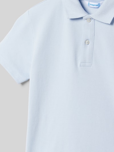 Mayoral Regular Fit Poloshirt mit Label-Stitching Hellblau 2