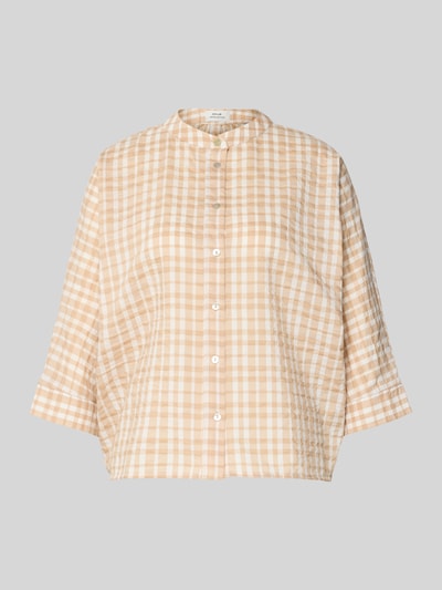 OPUS Relaxed fit blouse met 3/4-mouwen, model 'Fountry' Camel - 2