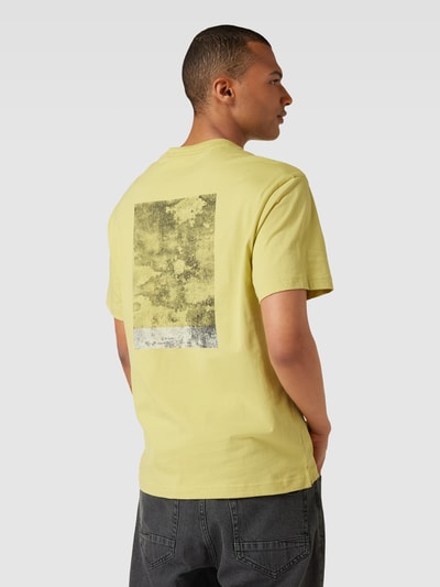 CK Calvin Klein T-Shirt mit Label-Print Modell 'ELEMENTA' Gelb 5