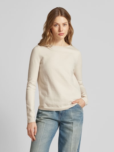 Marc O'Polo Regular fit pullover met boothals Zand - 4