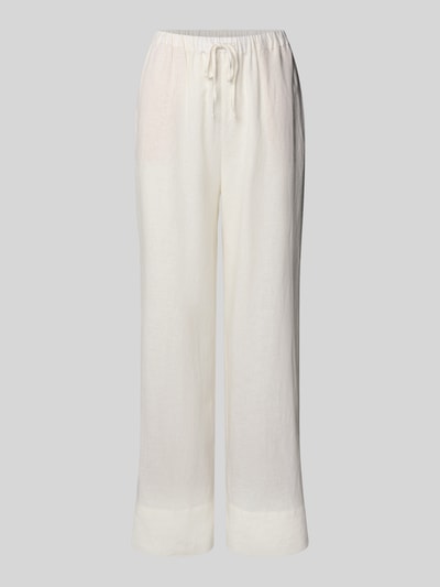 GUIDO MARIA KRETSCHMER WOMAN Stoffhose aus Leinen-Viskose-Mix Modell 'MATHILDA' Weiss 2