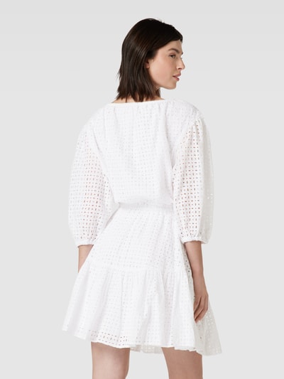 Lauren Ralph Lauren Knielange jurk met broderie anglaise, model 'GILFIN' Wit - 5