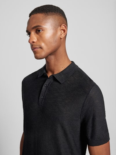 Antony Morato Slim fit poloshirt met ribboorden Zwart - 3