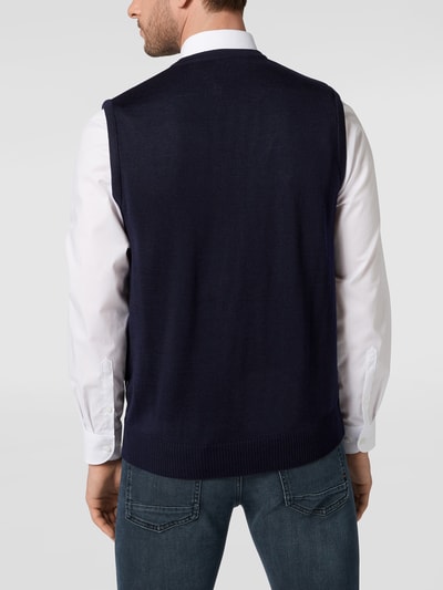 MAERZ Muenchen Slip-over van merinowol Marineblauw - 5